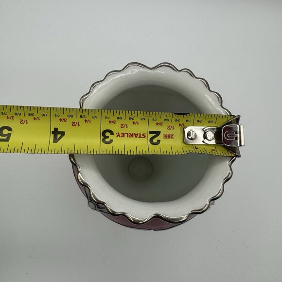 VTG Louis Tiffany Bradford Exchange Glittering Dragonflies Porcelain Vase Pink - Picture 9 of 9